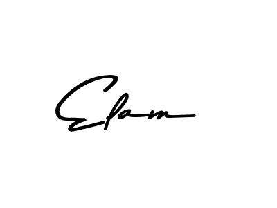 Make a beautiful signature design for name Elam. With this signature (Asem Kandis PERSONAL USE) style, you can create a handwritten signature for free. Elam signature style 9 images and pictures png