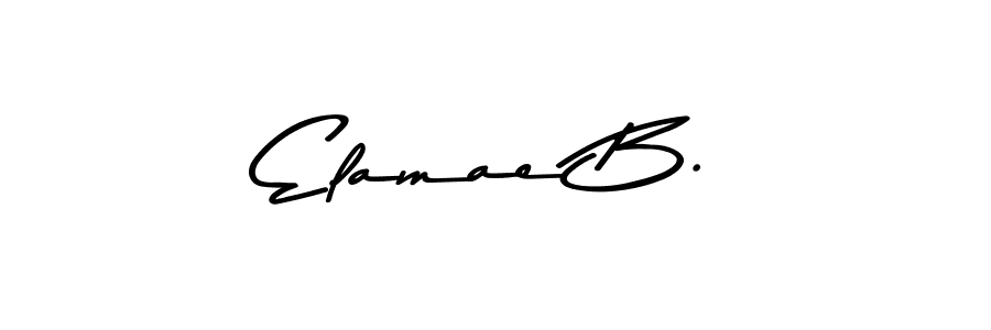 if you are searching for the best signature style for your name Elamae B.. so please give up your signature search. here we have designed multiple signature styles  using Asem Kandis PERSONAL USE. Elamae B. signature style 9 images and pictures png
