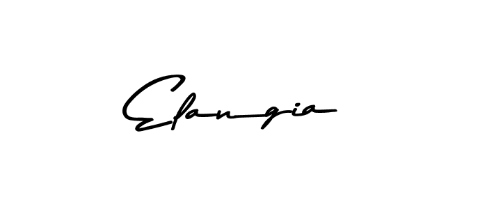 Design your own signature with our free online signature maker. With this signature software, you can create a handwritten (Asem Kandis PERSONAL USE) signature for name Elangia. Elangia signature style 9 images and pictures png