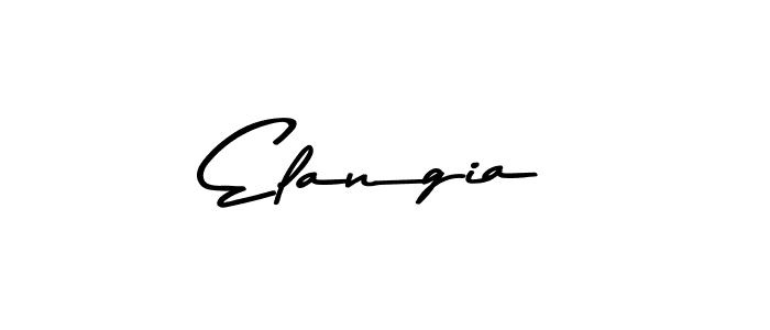 Design your own signature with our free online signature maker. With this signature software, you can create a handwritten (Asem Kandis PERSONAL USE) signature for name Elangia. Elangia signature style 9 images and pictures png