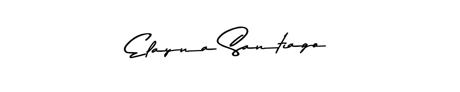 You should practise on your own different ways (Asem Kandis PERSONAL USE) to write your name (Elayna Santiago) in signature. don't let someone else do it for you. Elayna Santiago signature style 9 images and pictures png