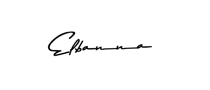 Design your own signature with our free online signature maker. With this signature software, you can create a handwritten (Asem Kandis PERSONAL USE) signature for name Elbanna. Elbanna signature style 9 images and pictures png