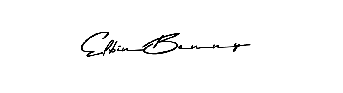 Use a signature maker to create a handwritten signature online. With this signature software, you can design (Asem Kandis PERSONAL USE) your own signature for name Elbin Benny. Elbin Benny signature style 9 images and pictures png