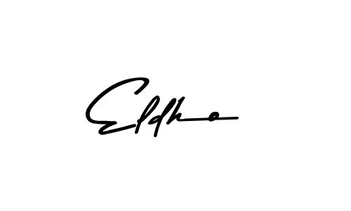 How to make Eldho name signature. Use Asem Kandis PERSONAL USE style for creating short signs online. This is the latest handwritten sign. Eldho signature style 9 images and pictures png