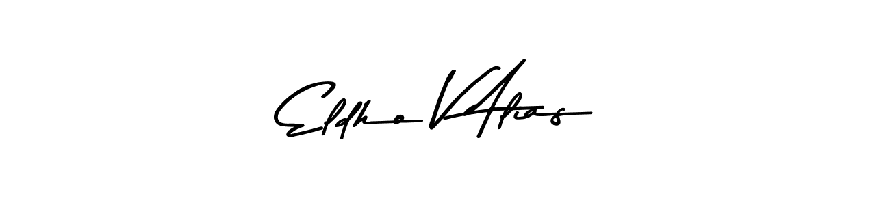 Use a signature maker to create a handwritten signature online. With this signature software, you can design (Asem Kandis PERSONAL USE) your own signature for name Eldho V Alias. Eldho V Alias signature style 9 images and pictures png