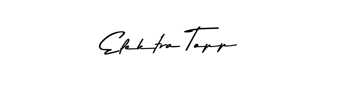 How to make Elektra Topp signature? Asem Kandis PERSONAL USE is a professional autograph style. Create handwritten signature for Elektra Topp name. Elektra Topp signature style 9 images and pictures png
