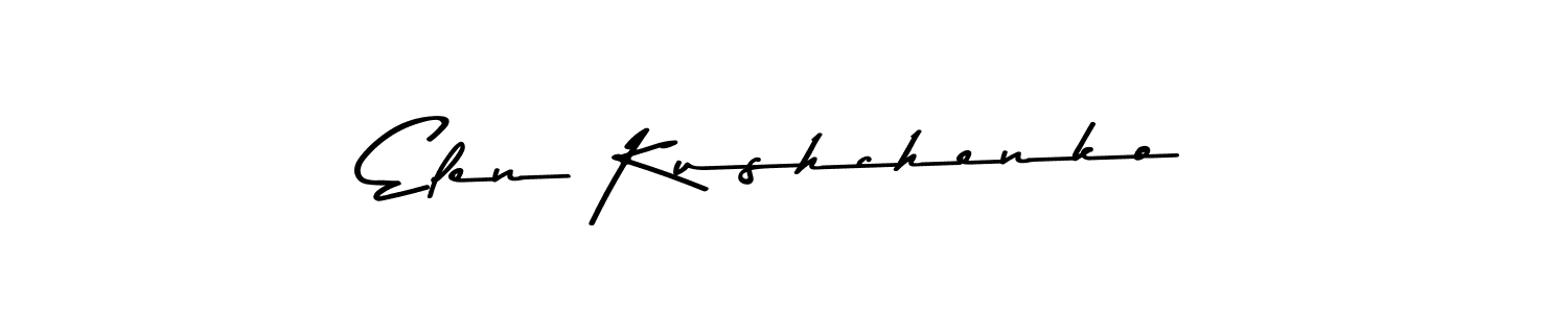 Design your own signature with our free online signature maker. With this signature software, you can create a handwritten (Asem Kandis PERSONAL USE) signature for name Elen Kushchenko. Elen Kushchenko signature style 9 images and pictures png