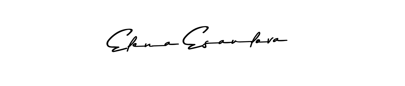 Make a beautiful signature design for name Elena Esaulova. With this signature (Asem Kandis PERSONAL USE) style, you can create a handwritten signature for free. Elena Esaulova signature style 9 images and pictures png