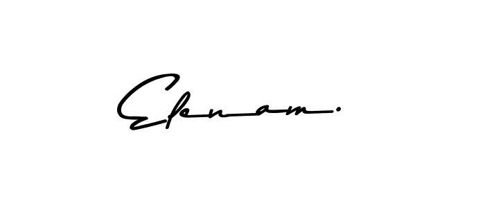 Asem Kandis PERSONAL USE is a professional signature style that is perfect for those who want to add a touch of class to their signature. It is also a great choice for those who want to make their signature more unique. Get Elenam. name to fancy signature for free. Elenam. signature style 9 images and pictures png