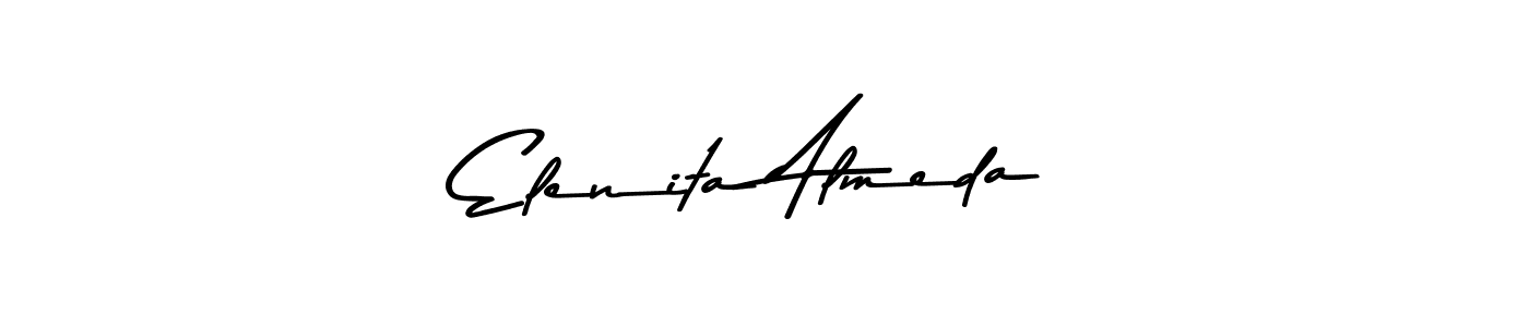 Design your own signature with our free online signature maker. With this signature software, you can create a handwritten (Asem Kandis PERSONAL USE) signature for name Elenita Almeda. Elenita Almeda signature style 9 images and pictures png