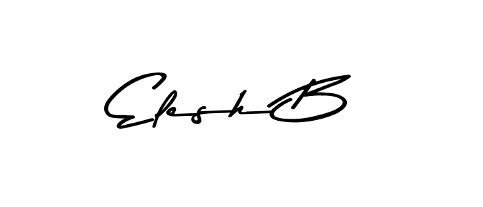 Elesh B stylish signature style. Best Handwritten Sign (Asem Kandis PERSONAL USE) for my name. Handwritten Signature Collection Ideas for my name Elesh B. Elesh B signature style 9 images and pictures png