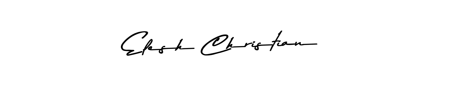 How to make Elesh Christian signature? Asem Kandis PERSONAL USE is a professional autograph style. Create handwritten signature for Elesh Christian name. Elesh Christian signature style 9 images and pictures png