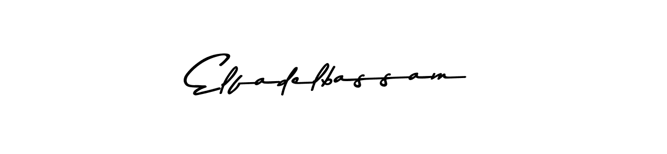 You should practise on your own different ways (Asem Kandis PERSONAL USE) to write your name (Elfadelbassam) in signature. don't let someone else do it for you. Elfadelbassam signature style 9 images and pictures png