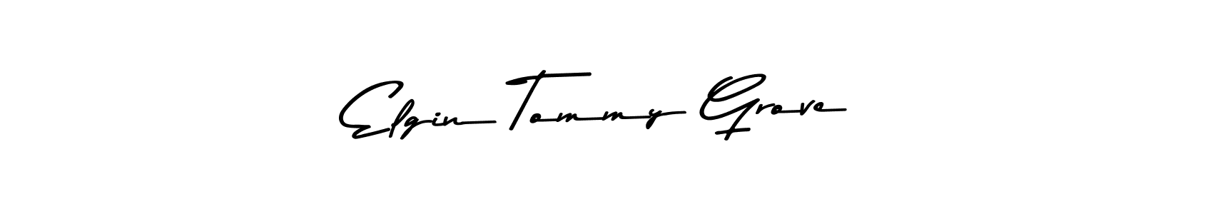 How to make Elgin Tommy Grove name signature. Use Asem Kandis PERSONAL USE style for creating short signs online. This is the latest handwritten sign. Elgin Tommy Grove signature style 9 images and pictures png