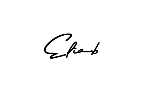 How to make Eliab name signature. Use Asem Kandis PERSONAL USE style for creating short signs online. This is the latest handwritten sign. Eliab signature style 9 images and pictures png