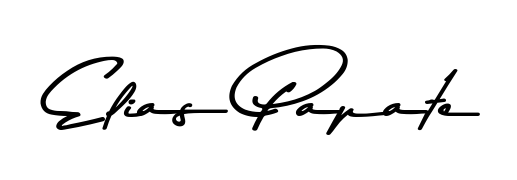 A timeless handwritten aesthetic for Elias Papate. The Asem Kandis PERSONAL USE font gives your signature a handcrafted feel with natural curves. Elias Papate signature style 9 images and pictures png