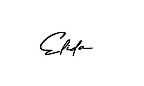 How to make Elida name signature. Use Asem Kandis PERSONAL USE style for creating short signs online. This is the latest handwritten sign. Elida signature style 9 images and pictures png