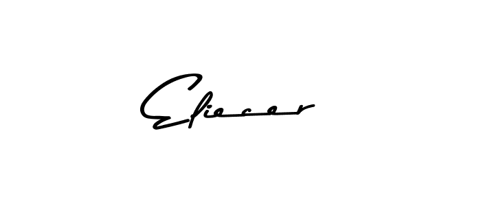 Make a beautiful signature design for name Eliecer. With this signature (Asem Kandis PERSONAL USE) style, you can create a handwritten signature for free. Eliecer signature style 9 images and pictures png