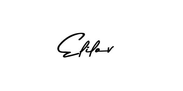 Design your own signature with our free online signature maker. With this signature software, you can create a handwritten (Asem Kandis PERSONAL USE) signature for name Elilov. Elilov signature style 9 images and pictures png