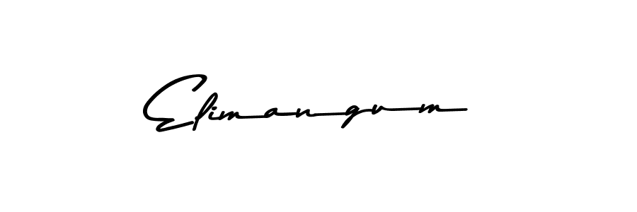 How to make Elimangum name signature. Use Asem Kandis PERSONAL USE style for creating short signs online. This is the latest handwritten sign. Elimangum signature style 9 images and pictures png