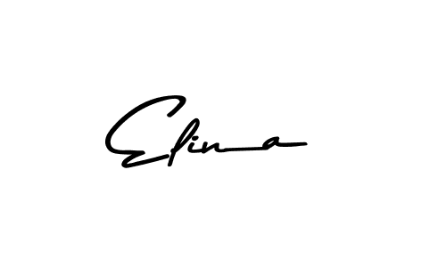 Create a beautiful signature design for name Elina. With this signature (Asem Kandis PERSONAL USE) fonts, you can make a handwritten signature for free. Elina signature style 9 images and pictures png