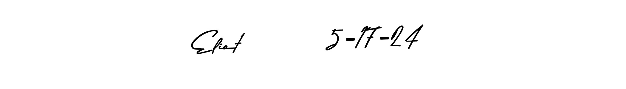 Asem Kandis PERSONAL USE is a professional signature style that is perfect for those who want to add a touch of class to their signature. It is also a great choice for those who want to make their signature more unique. Get Eliot         5-17-24 name to fancy signature for free. Eliot         5-17-24 signature style 9 images and pictures png