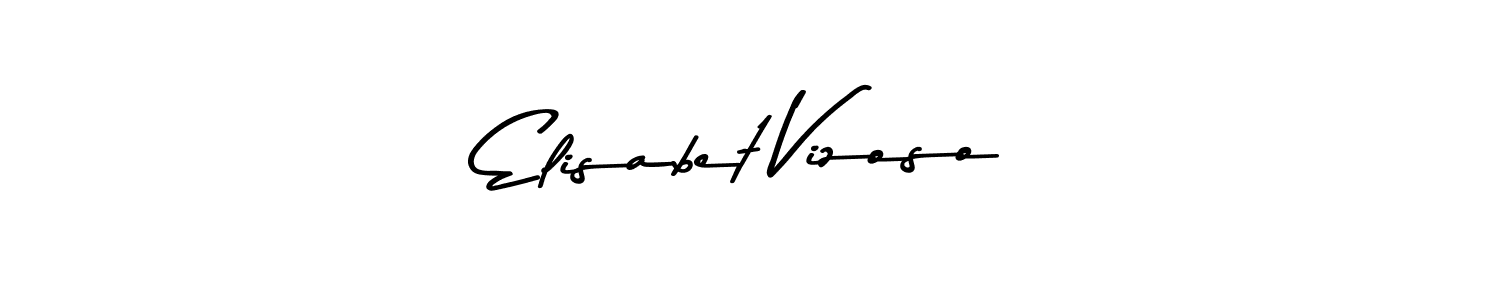 How to make Elisabet Vizoso name signature. Use Asem Kandis PERSONAL USE style for creating short signs online. This is the latest handwritten sign. Elisabet Vizoso signature style 9 images and pictures png