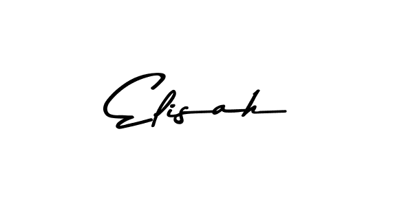 Use a signature maker to create a handwritten signature online. With this signature software, you can design (Asem Kandis PERSONAL USE) your own signature for name Elisah. Elisah signature style 9 images and pictures png