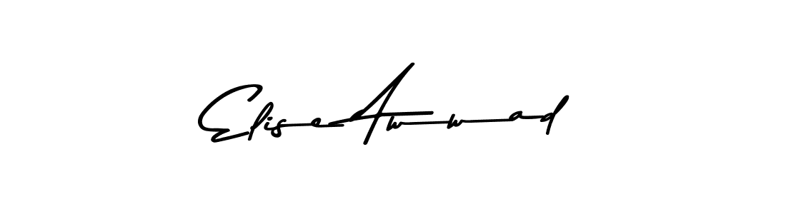 Make a beautiful signature design for name Elise Awwad. With this signature (Asem Kandis PERSONAL USE) style, you can create a handwritten signature for free. Elise Awwad signature style 9 images and pictures png