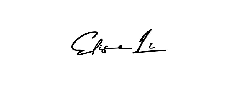 How to make Elise Li name signature. Use Asem Kandis PERSONAL USE style for creating short signs online. This is the latest handwritten sign. Elise Li signature style 9 images and pictures png