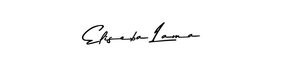 Eliseba Lama stylish signature style. Best Handwritten Sign (Asem Kandis PERSONAL USE) for my name. Handwritten Signature Collection Ideas for my name Eliseba Lama. Eliseba Lama signature style 9 images and pictures png