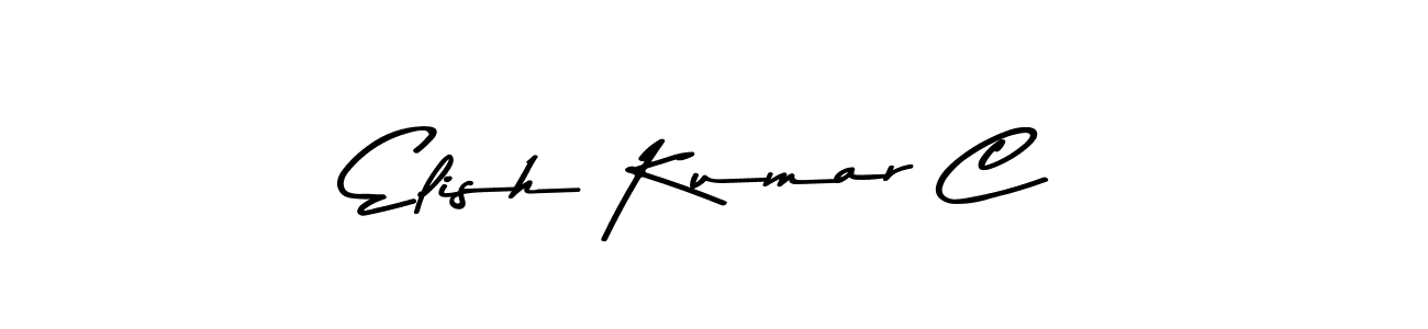 You can use this online signature creator to create a handwritten signature for the name Elish Kumar C. This is the best online autograph maker. Elish Kumar C signature style 9 images and pictures png