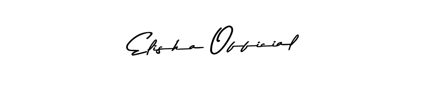 Design your own signature with our free online signature maker. With this signature software, you can create a handwritten (Asem Kandis PERSONAL USE) signature for name Elisha Official. Elisha Official signature style 9 images and pictures png