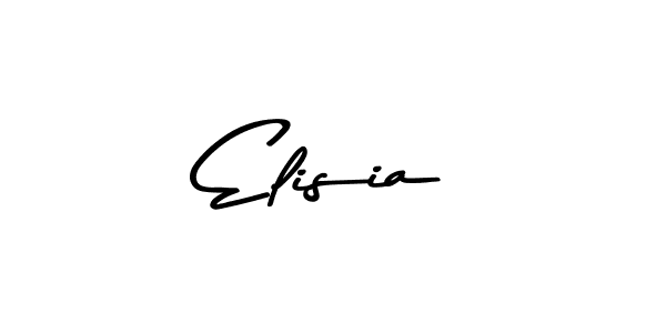 How to make Elisia name signature. Use Asem Kandis PERSONAL USE style for creating short signs online. This is the latest handwritten sign. Elisia signature style 9 images and pictures png