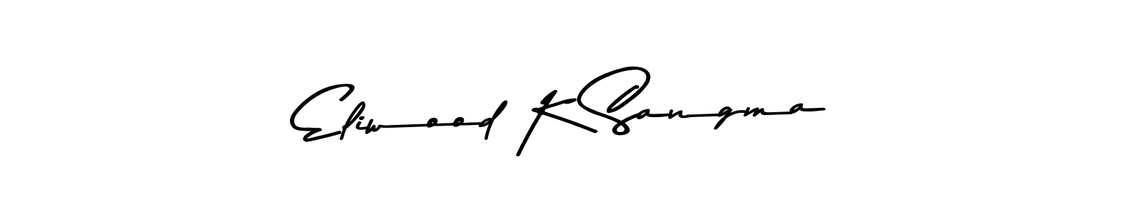 The best way (Asem Kandis PERSONAL USE) to make a short signature is to pick only two or three words in your name. The name Eliwood K Sangma include a total of six letters. For converting this name. Eliwood K Sangma signature style 9 images and pictures png