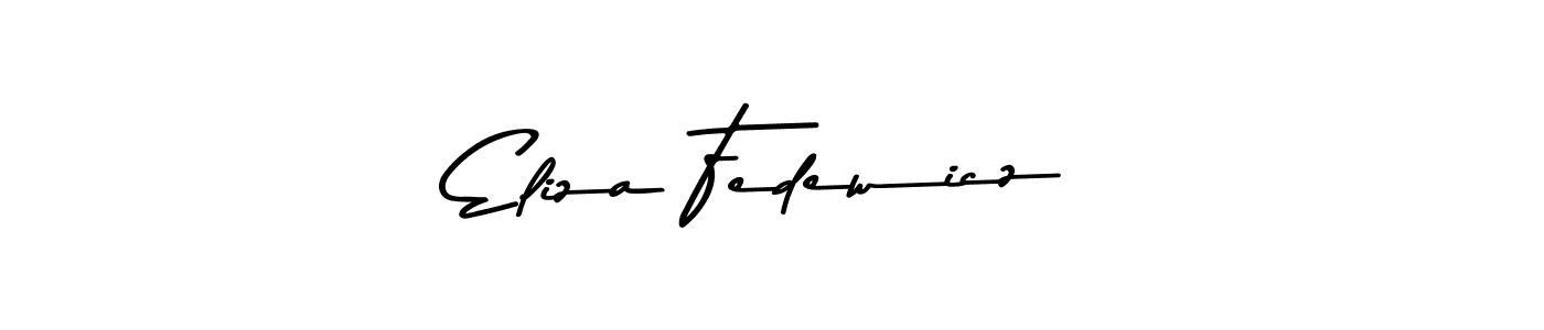How to make Eliza Fedewicz name signature. Use Asem Kandis PERSONAL USE style for creating short signs online. This is the latest handwritten sign. Eliza Fedewicz signature style 9 images and pictures png
