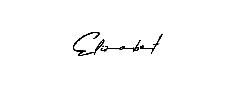 Create a beautiful signature design for name Elizabet. With this signature (Asem Kandis PERSONAL USE) fonts, you can make a handwritten signature for free. Elizabet signature style 9 images and pictures png
