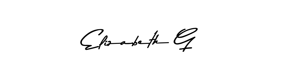Elizabeth G stylish signature style. Best Handwritten Sign (Asem Kandis PERSONAL USE) for my name. Handwritten Signature Collection Ideas for my name Elizabeth G. Elizabeth G signature style 9 images and pictures png