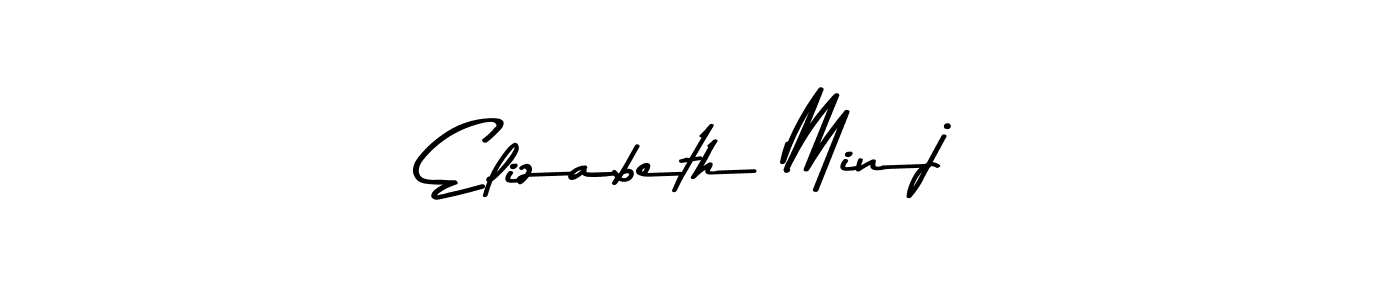 Create a beautiful signature design for name Elizabeth Minj. With this signature (Asem Kandis PERSONAL USE) fonts, you can make a handwritten signature for free. Elizabeth Minj signature style 9 images and pictures png