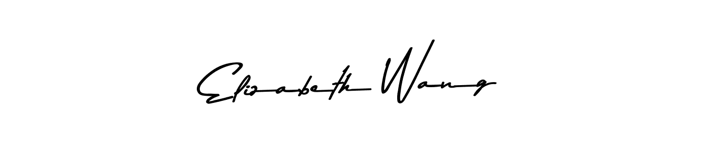 This is the best signature style for the Elizabeth Wang name. Also you like these signature font (Asem Kandis PERSONAL USE). Mix name signature. Elizabeth Wang signature style 9 images and pictures png