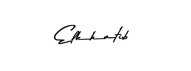 Create a beautiful signature design for name Elkhatib. With this signature (Asem Kandis PERSONAL USE) fonts, you can make a handwritten signature for free. Elkhatib signature style 9 images and pictures png