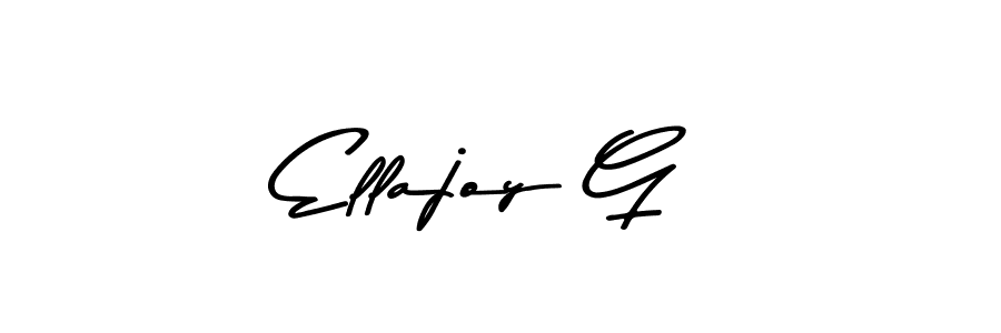 Make a beautiful signature design for name Ellajoy G. With this signature (Asem Kandis PERSONAL USE) style, you can create a handwritten signature for free. Ellajoy G signature style 9 images and pictures png
