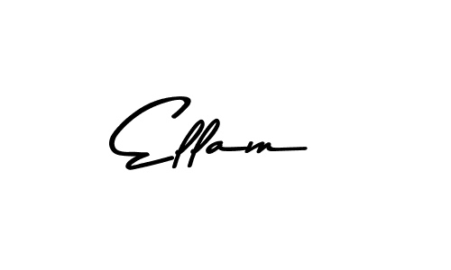 Use a signature maker to create a handwritten signature online. With this signature software, you can design (Asem Kandis PERSONAL USE) your own signature for name Ellam. Ellam signature style 9 images and pictures png
