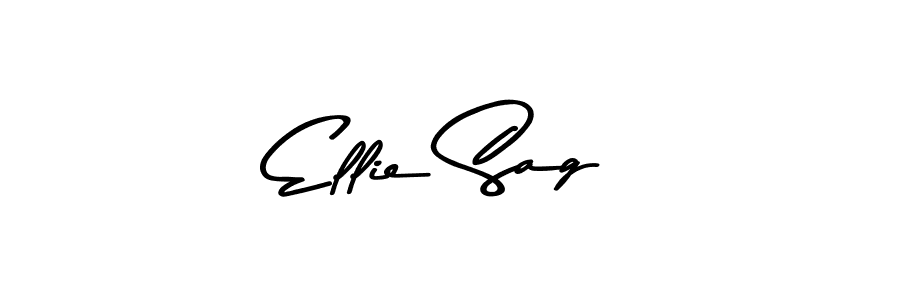 Create a beautiful signature design for name Ellie Sag. With this signature (Asem Kandis PERSONAL USE) fonts, you can make a handwritten signature for free. Ellie Sag signature style 9 images and pictures png