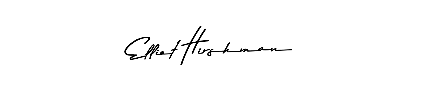 How to make Elliot Hirshman name signature. Use Asem Kandis PERSONAL USE style for creating short signs online. This is the latest handwritten sign. Elliot Hirshman signature style 9 images and pictures png