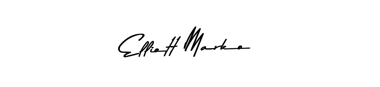 Design your own signature with our free online signature maker. With this signature software, you can create a handwritten (Asem Kandis PERSONAL USE) signature for name Elliott Marko. Elliott Marko signature style 9 images and pictures png