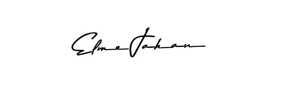 How to make Elme Jahan name signature. Use Asem Kandis PERSONAL USE style for creating short signs online. This is the latest handwritten sign. Elme Jahan signature style 9 images and pictures png