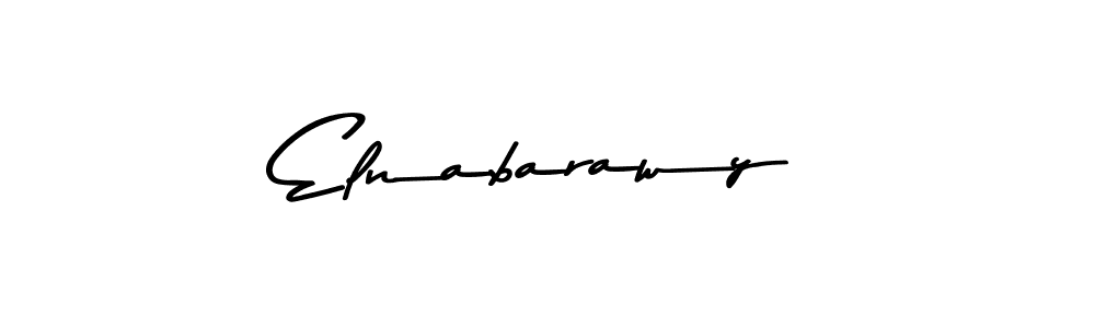 How to make Elnabarawy name signature. Use Asem Kandis PERSONAL USE style for creating short signs online. This is the latest handwritten sign. Elnabarawy signature style 9 images and pictures png