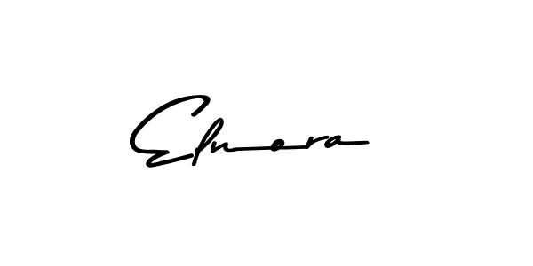 How to make Elnora name signature. Use Asem Kandis PERSONAL USE style for creating short signs online. This is the latest handwritten sign. Elnora signature style 9 images and pictures png