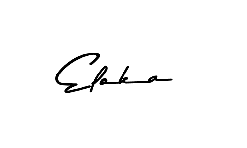 Design your own signature with our free online signature maker. With this signature software, you can create a handwritten (Asem Kandis PERSONAL USE) signature for name Eloka. Eloka signature style 9 images and pictures png